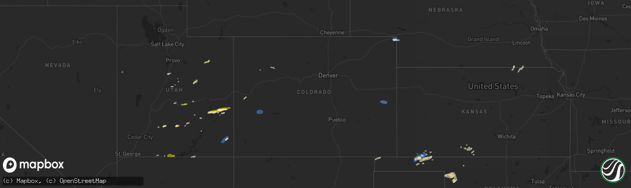 Hail map in Colorado on June 27, 2024