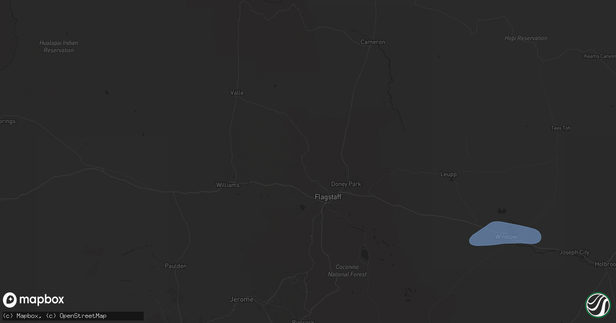 Hail map in Flagstaff, AZ on June 27, 2024