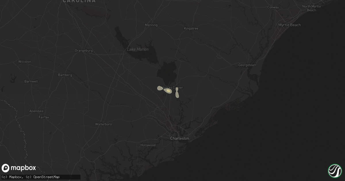 Hail map in Moncks Corner, SC on June 27, 2024