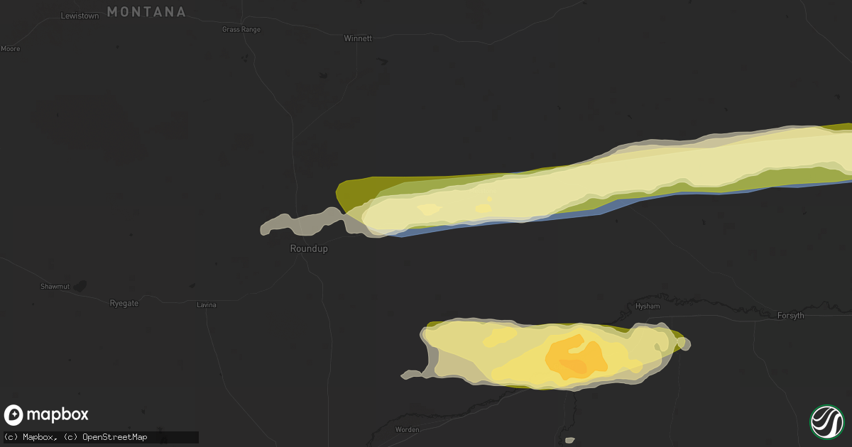 Hail Map in Musselshell, MT on June 27, 2024 - HailTrace