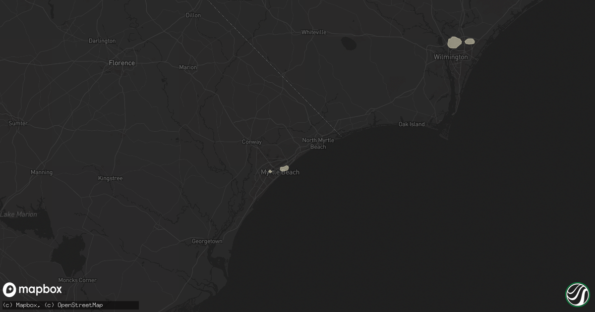 Hail map in Myrtle Beach, SC on June 27, 2024
