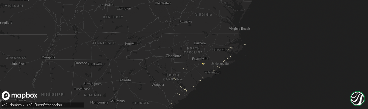 Hail map in North Carolina on June 27, 2024