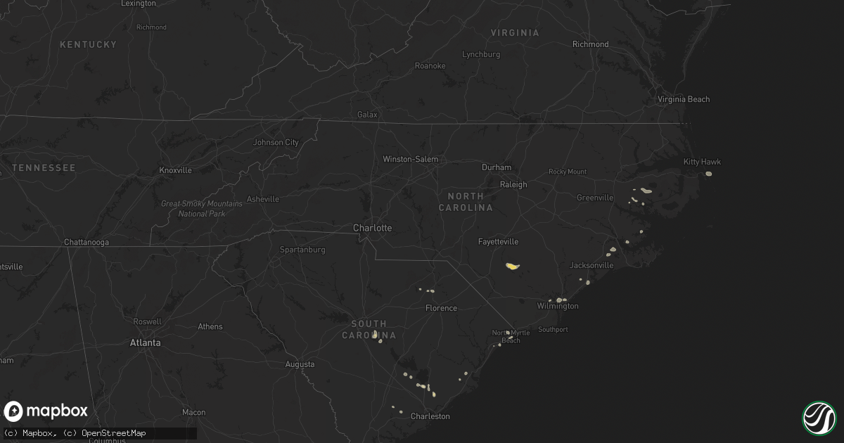 Hail map in North Carolina on June 27, 2024