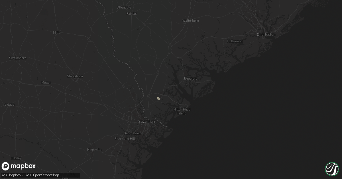 Hail map in Okatie, SC on June 27, 2024