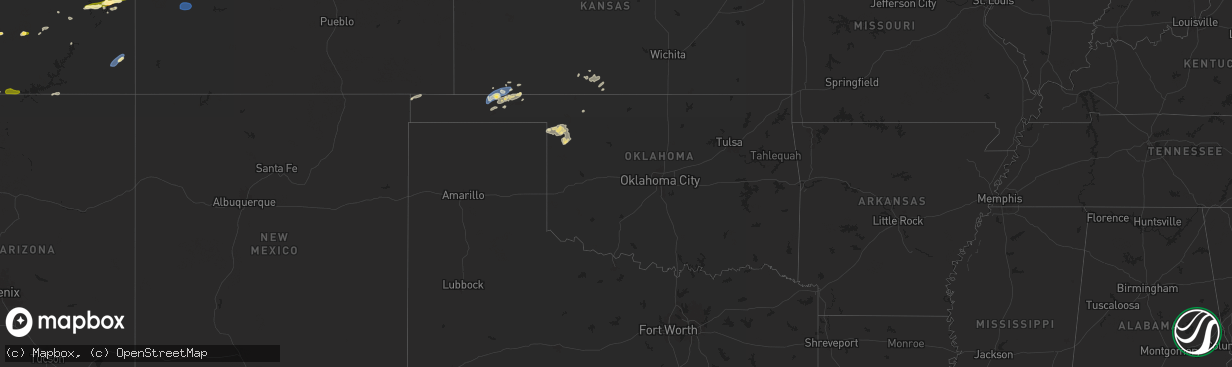 Hail map in Oklahoma on June 27, 2024