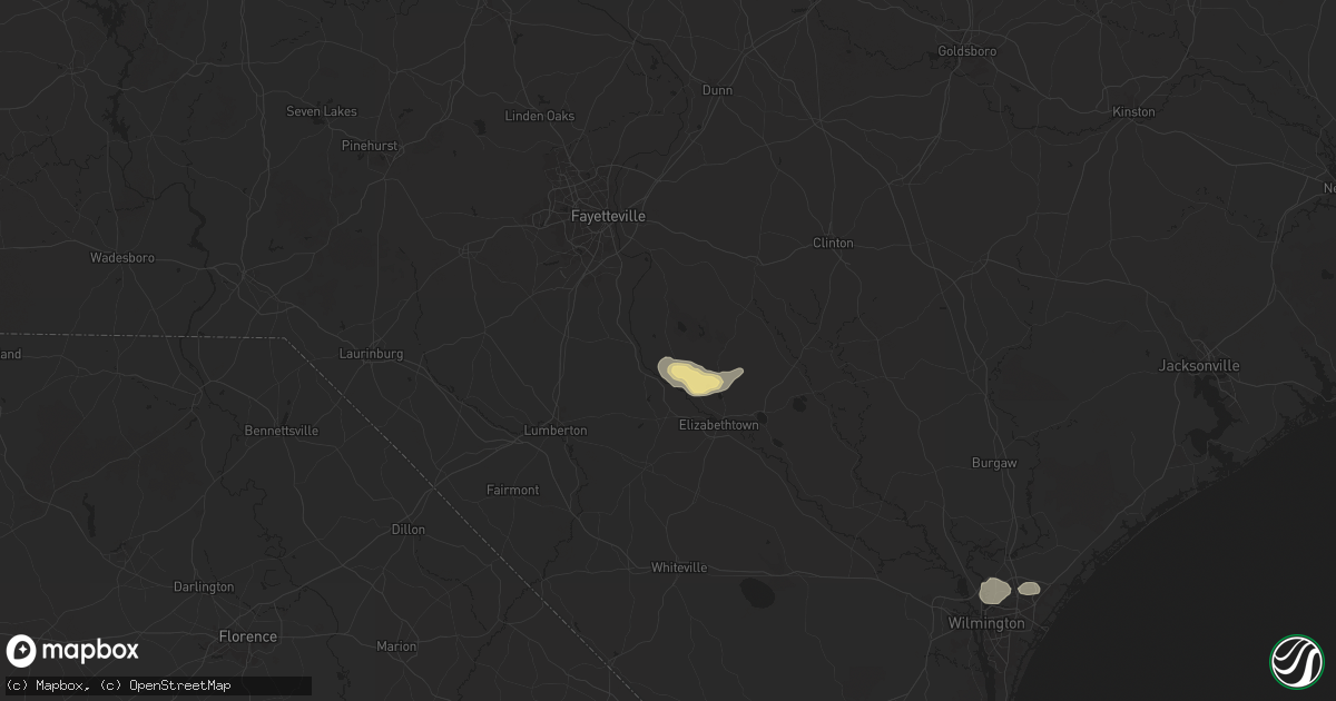 Hail map in White Oak, NC on June 27, 2024