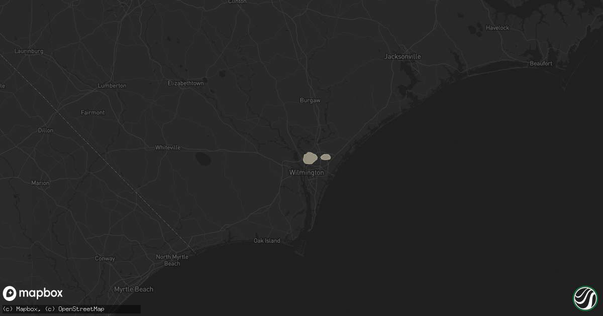 Hail map in Wilmington, NC on June 27, 2024