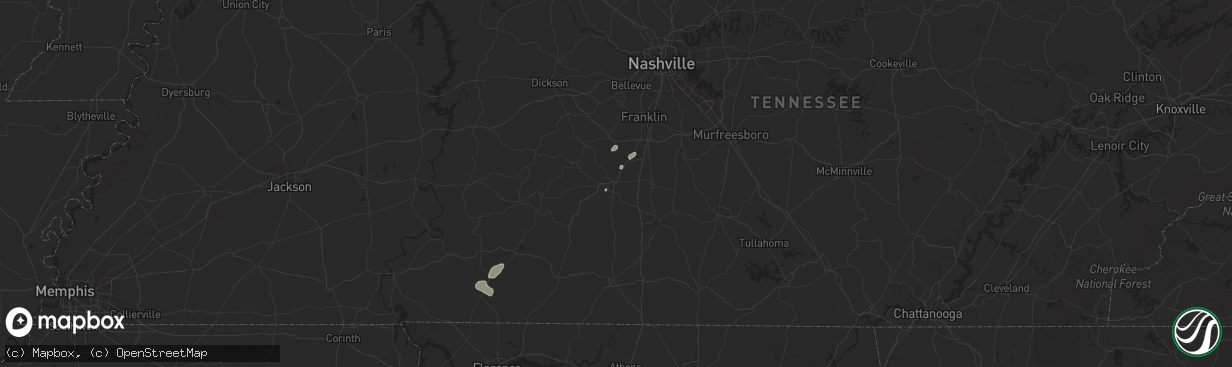 Hail map in Columbia, TN on June 27, 2025