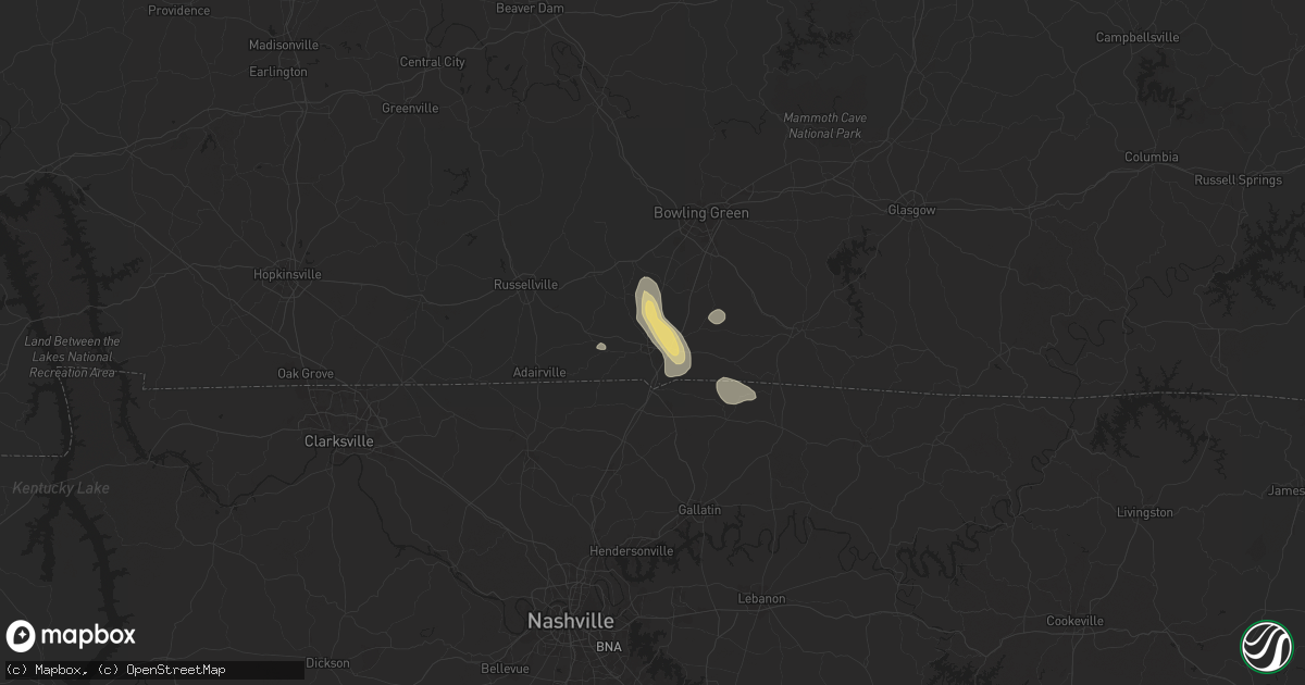 Hail map in Franklin, KY on June 27, 2025