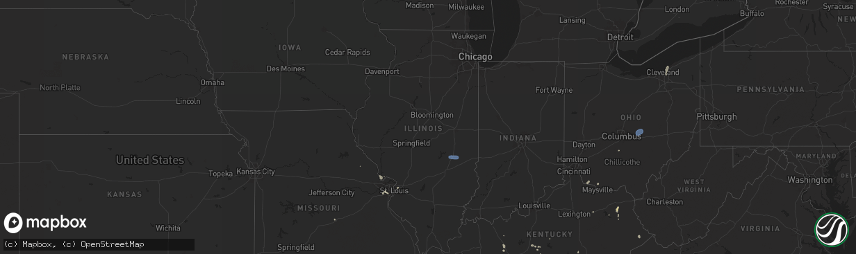 Hail map in Illinois on June 27, 2025