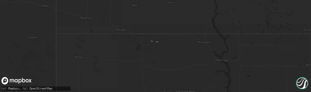 Hail map in Keldron, SD on June 27, 2025