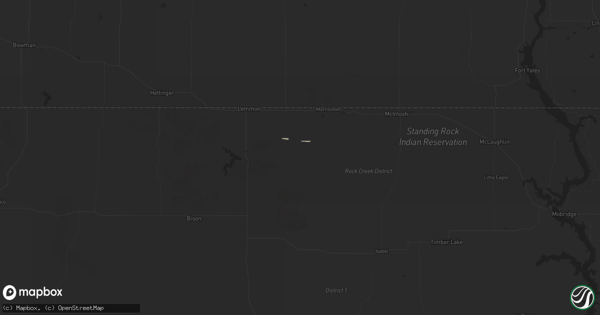 Hail map in Keldron, SD on June 27, 2025