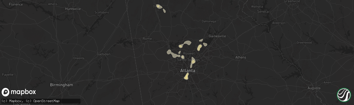 Hail map in Kennesaw, GA on June 27, 2025