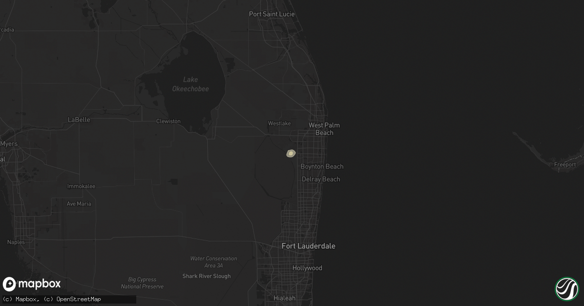 Hail map in Lake Worth, FL on June 27, 2025
