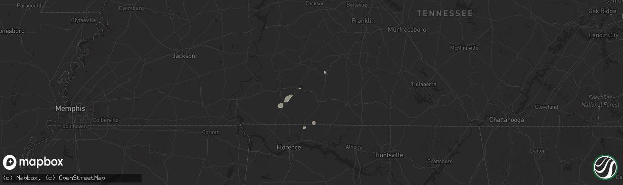Hail map in Lawrenceburg, TN on June 27, 2025