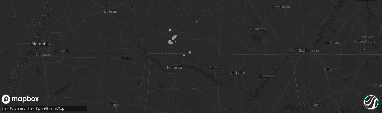 Hail map in Lexington, AL on June 27, 2025