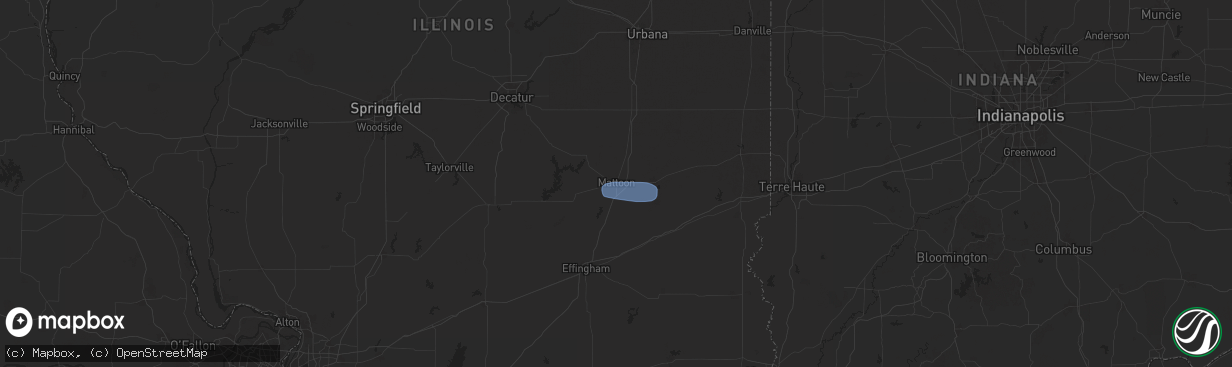 Hail map in Mattoon, IL on June 27, 2025