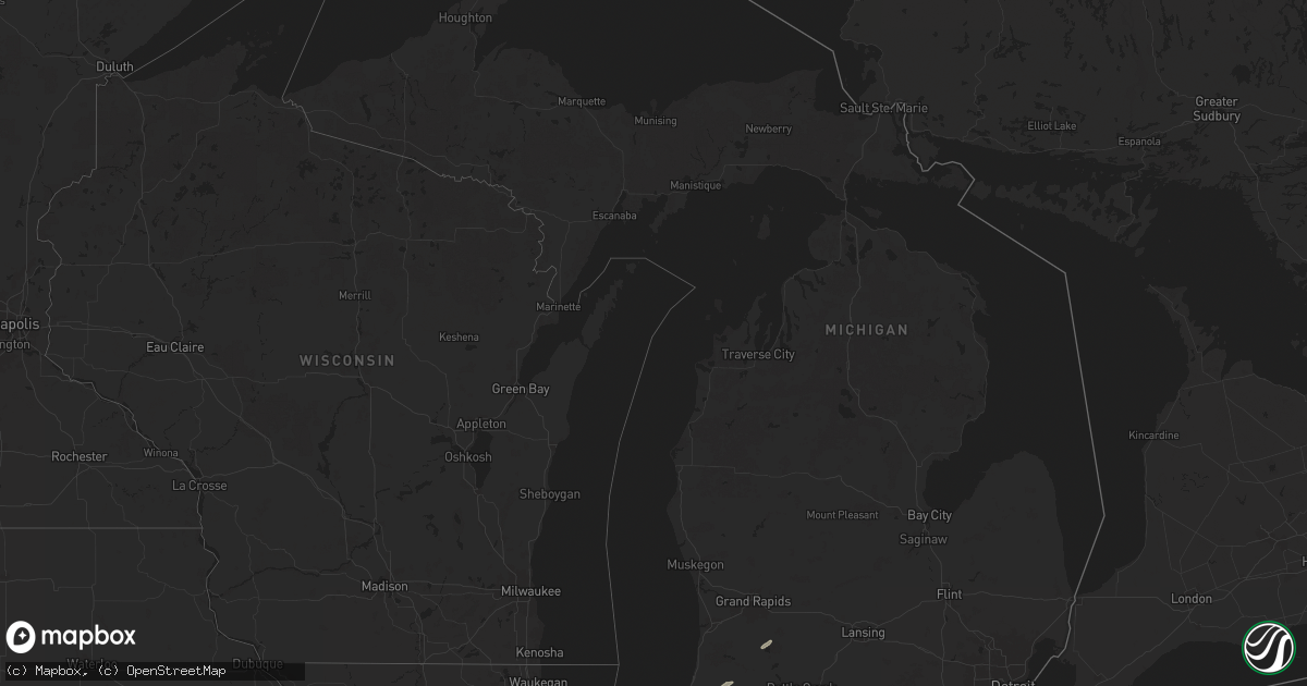 Hail map in Michigan on June 27, 2025