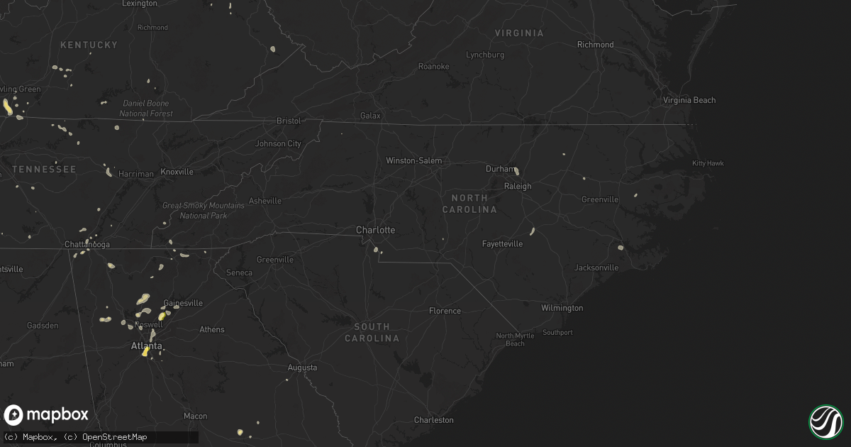 Hail map in North Carolina on June 27, 2025