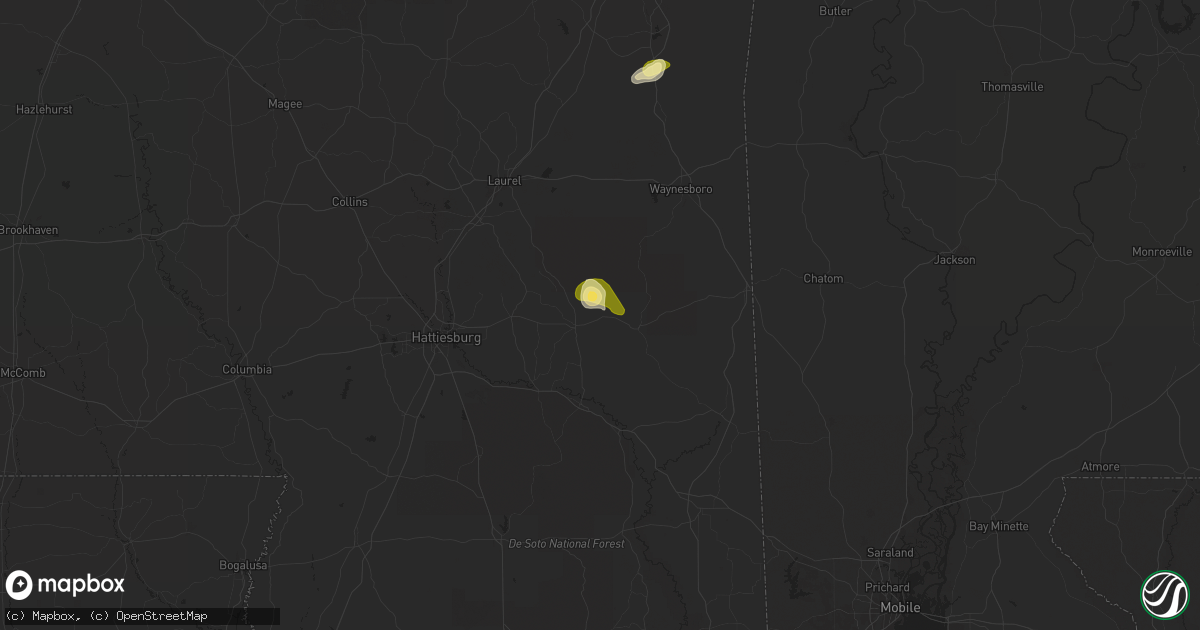Hail map in Richton, MS on June 27, 2025
