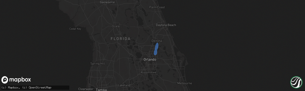Hail map in Sanford, FL on June 27, 2025