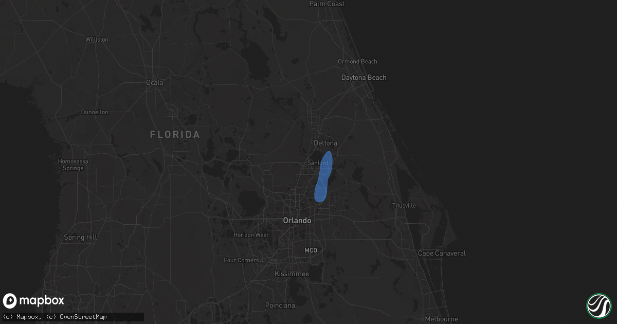 Hail map in Sanford, FL on June 27, 2025
