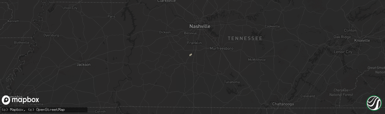 Hail map in Spring Hill, TN on June 27, 2025