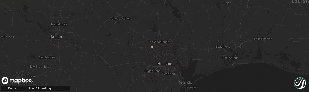 Hail map in Tomball, TX on June 27, 2025