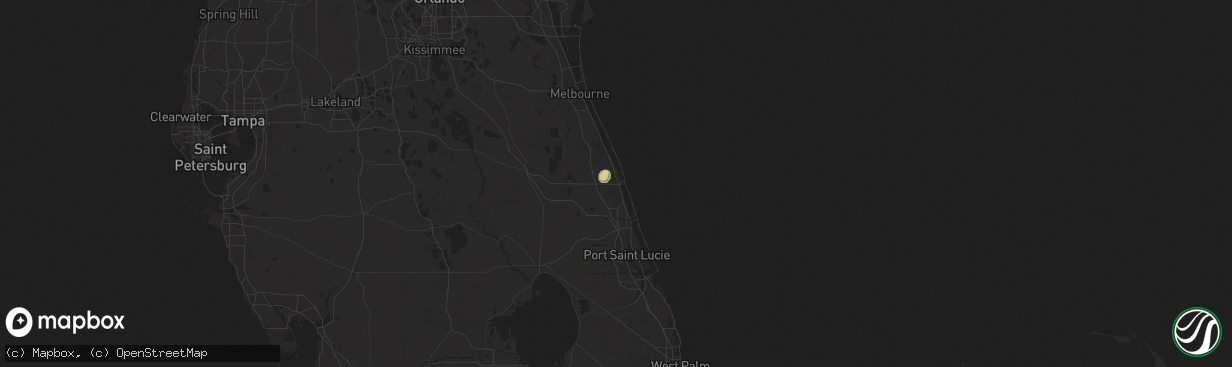 Hail map in Vero Beach, FL on June 27, 2025