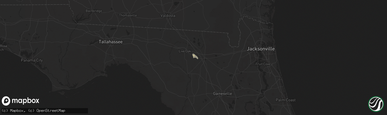 Hail map in Wellborn, FL on June 27, 2025