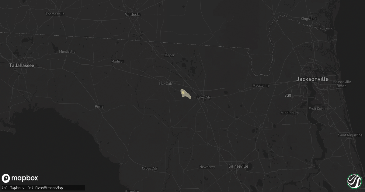 Hail map in Wellborn, FL on June 27, 2025