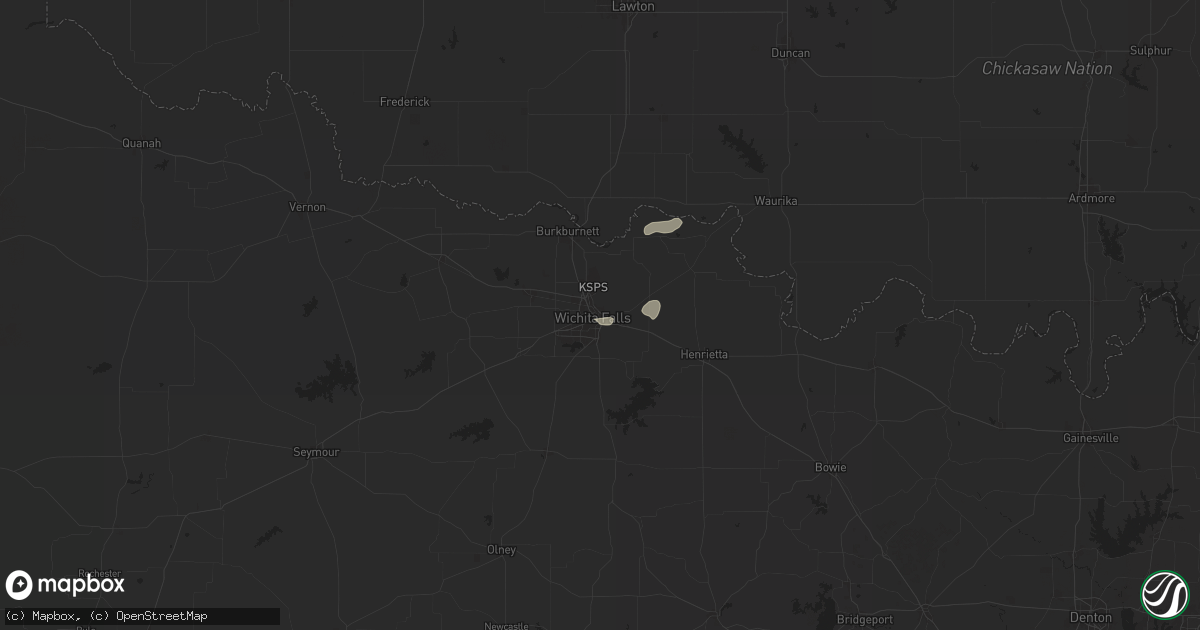 Hail map in Wichita Falls, TX on June 27, 2025