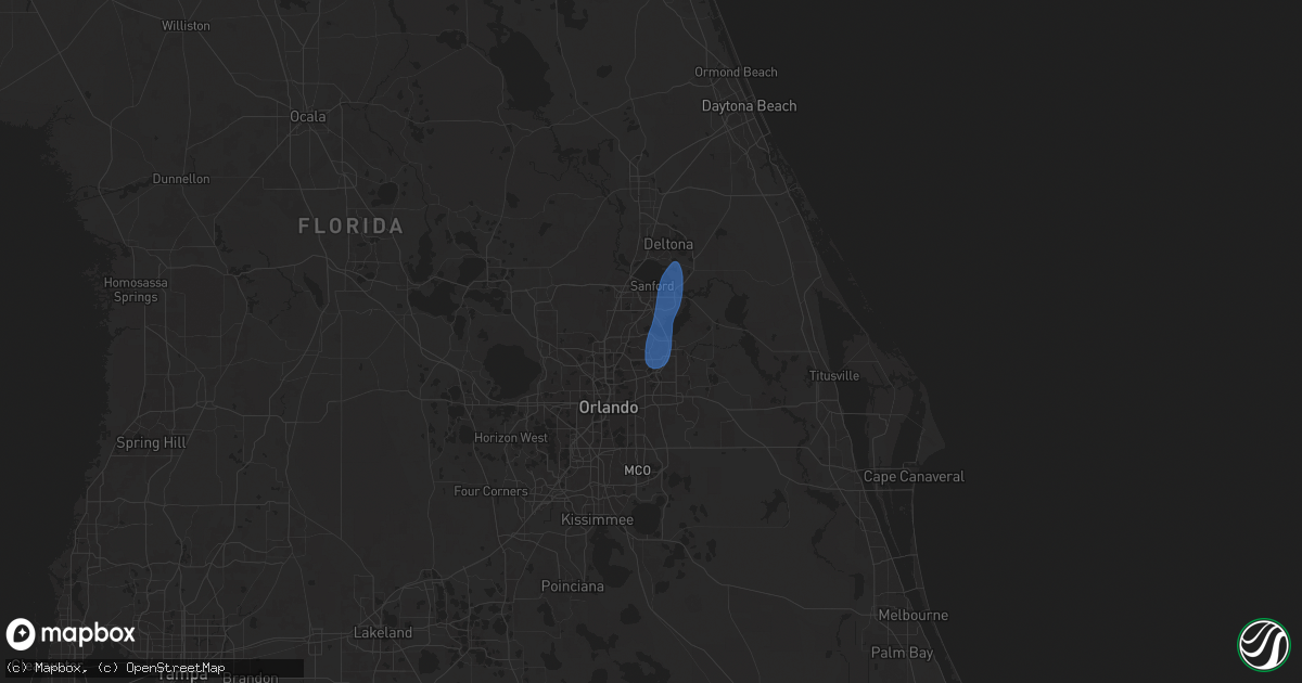 Hail map in Winter Springs, FL on June 27, 2025