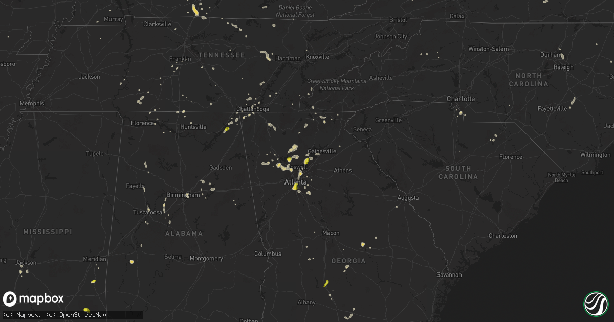 Hail map on June 27, 2025