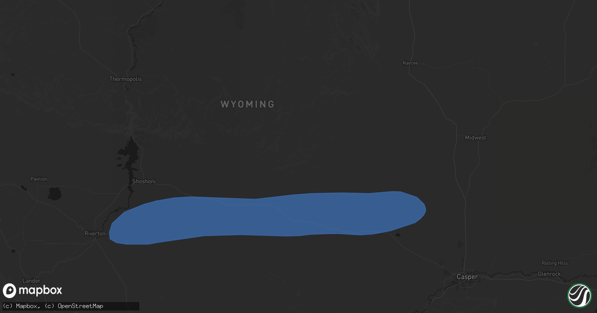 Hail map in Arminto, WY on June 27, 2026