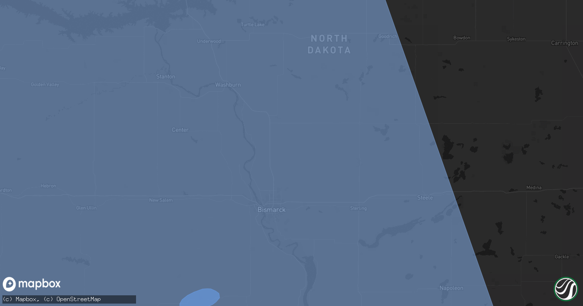 Hail map in Baldwin, ND on June 27, 2026