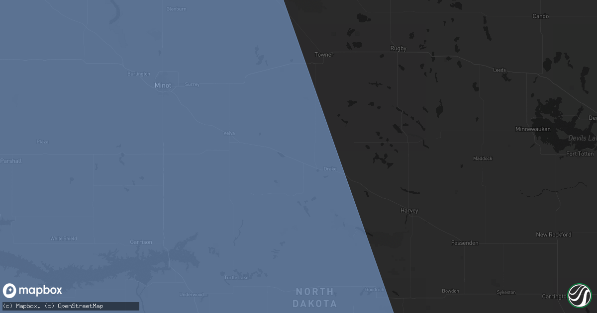 Hail map in Balfour, ND on June 27, 2026