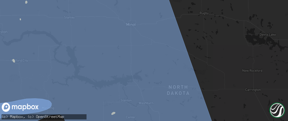 Hail map in Benedict, ND on June 27, 2026
