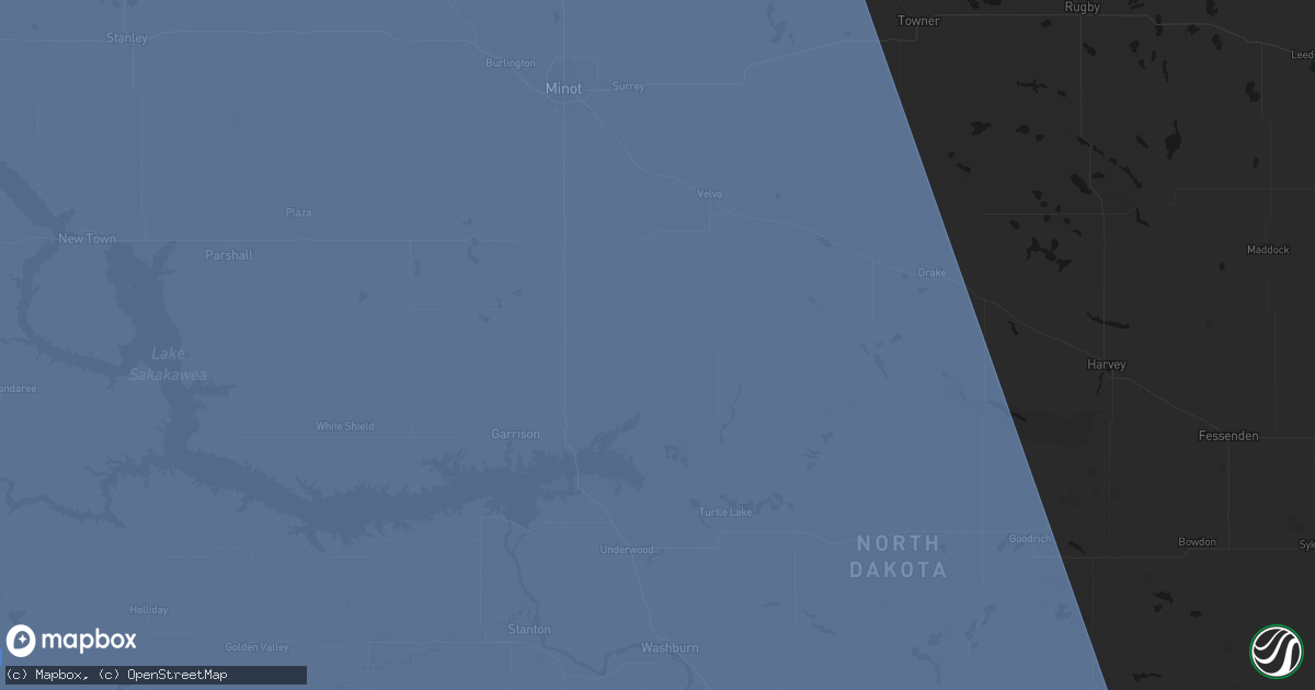 Hail map in Benedict, ND on June 27, 2026