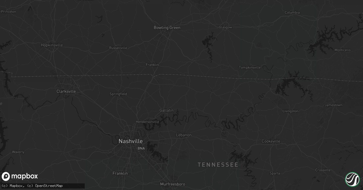 Hail map in Bethpage, TN on June 27, 2026
