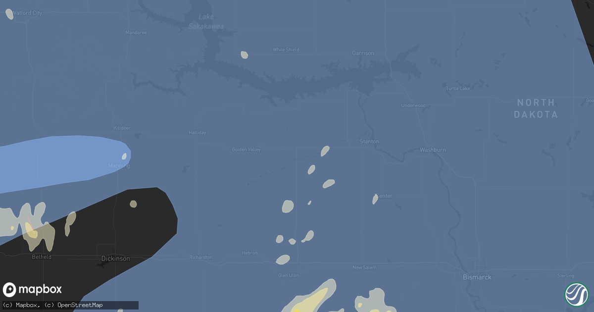 Hail map in Beulah, ND on June 27, 2026