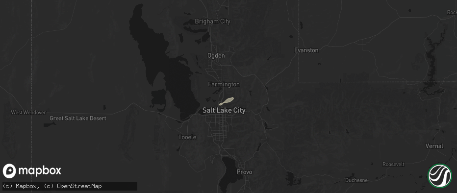 Hail map in Bountiful, UT on June 27, 2026