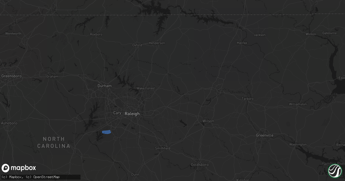Hail map in Bunn, NC on June 27, 2026