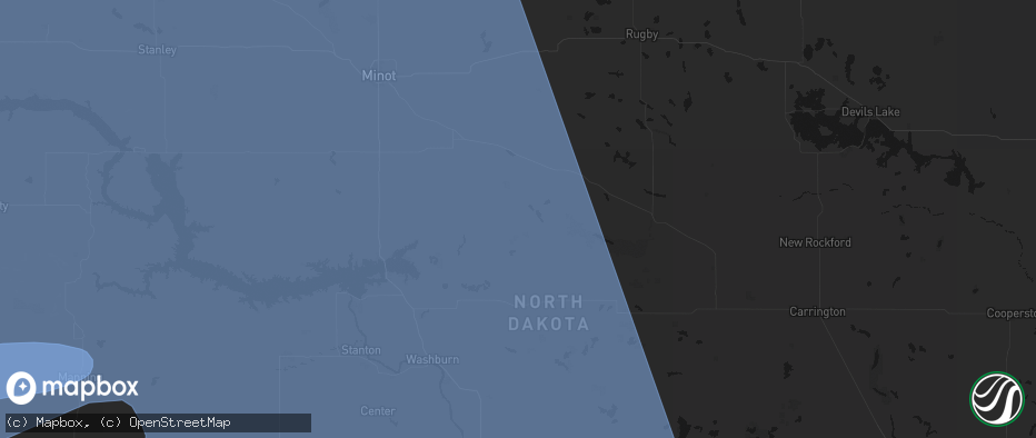 Hail map in Butte, ND on June 27, 2026