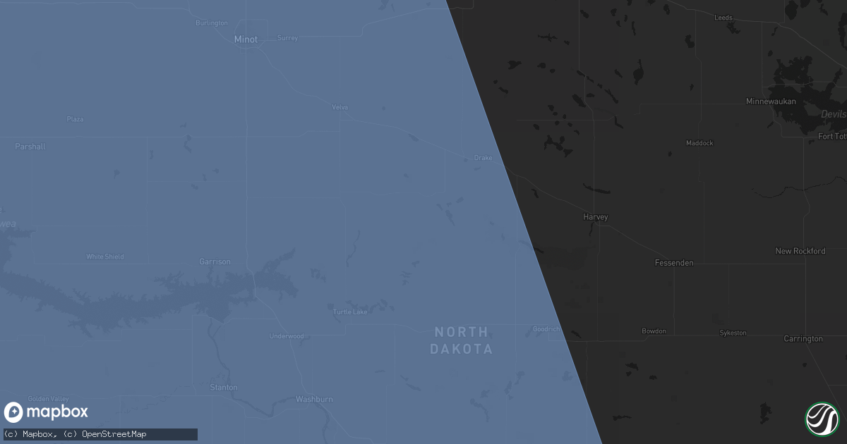 Hail map in Butte, ND on June 27, 2026
