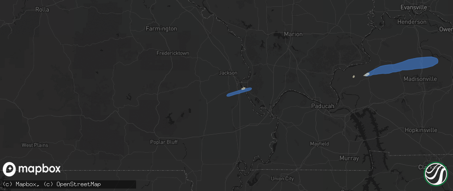 Hail map in Chaffee, MO on June 27, 2026