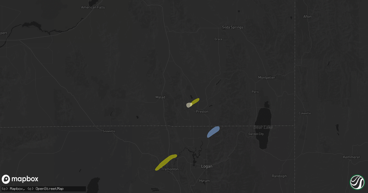 Hail map in Clifton, ID on June 27, 2026
