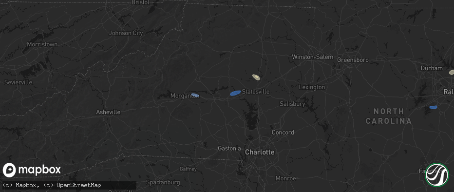 Hail map in Conover, NC on June 27, 2026