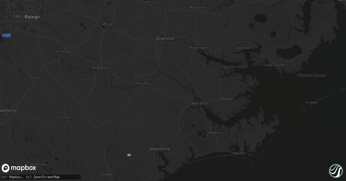 Hail map in Cove City, NC on June 27, 2026