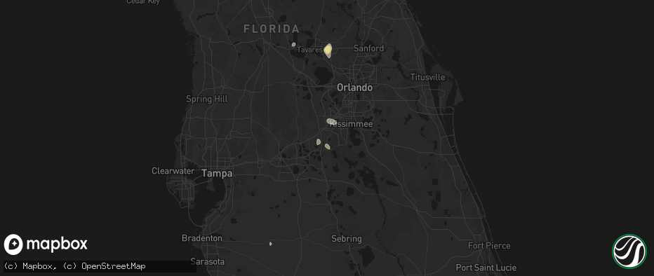 Hail map in Davenport, FL on June 27, 2026
